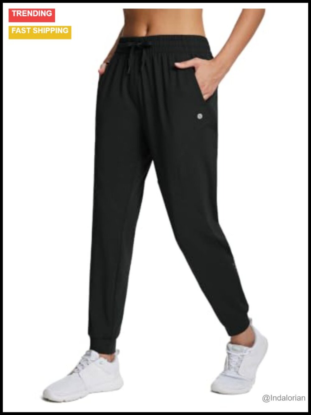 Women's Fleece Lined Joggers Waterproof Winter Sweatpants with Pockets